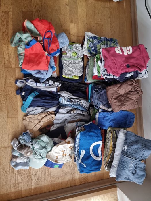 Ubranka dla chłopca 80-86, ponad 110 szt