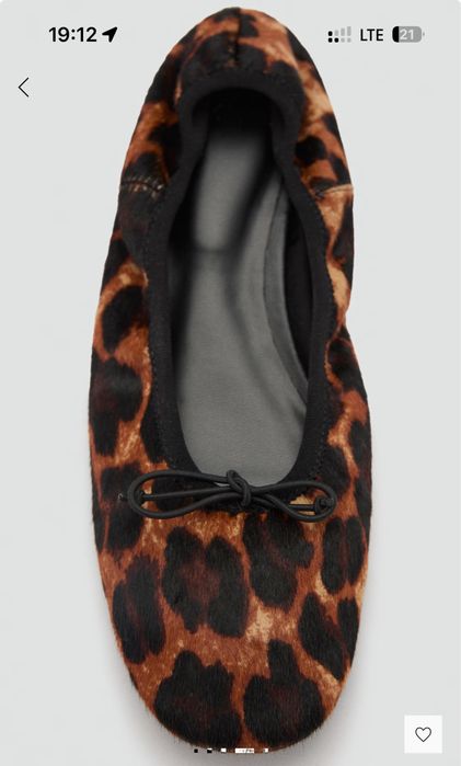 Балетки Mango лео 38р