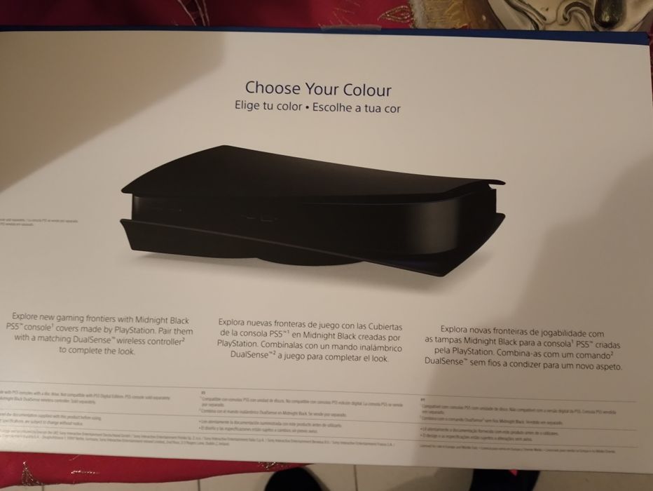 Tampas PlayStation Midnight Black PS5 FAT