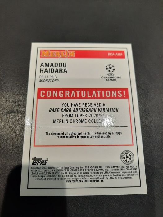 Футбольна картка автограф Amadou Haidara