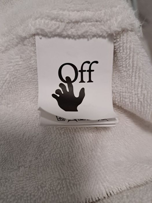 Фірмовий бавовняний махровий халат Off-White c/o Vorgil Abloh