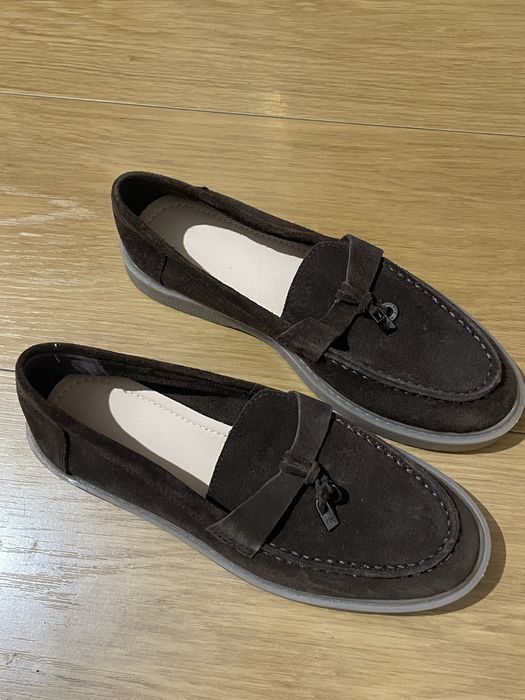 Лофери коричневі замшеві