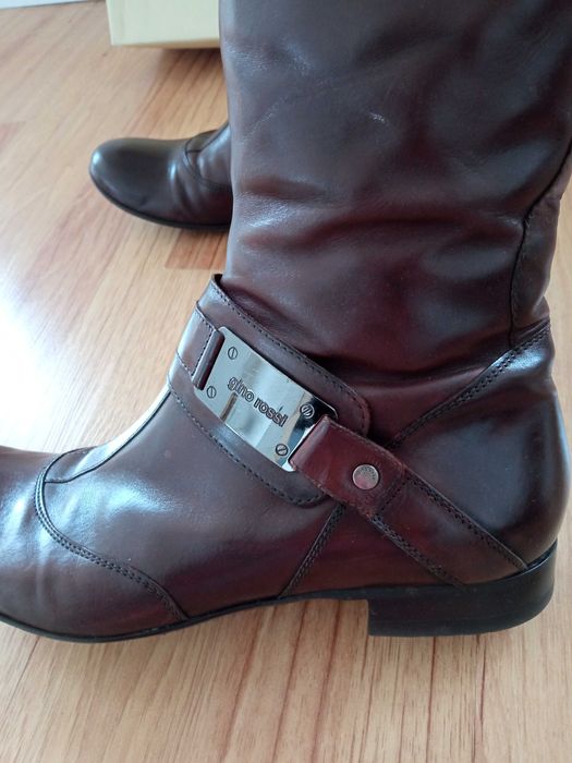 GINO ROSSI kozaczki damskie r. 37,5 oficerki skóra naturalna