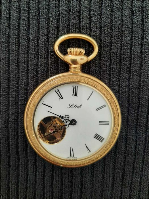 Relógio de bolso elegante. Ideal para ofertas especiais. Corda. Sital