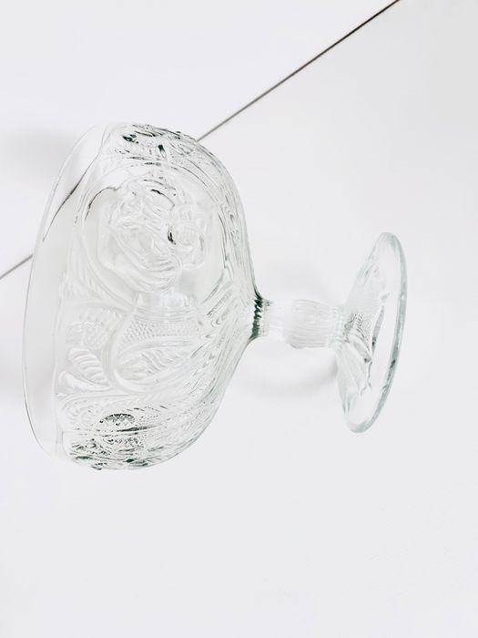 Patera "Z twarzą kobiety" Vintage polski PRL Huta Szkła Ząbkowice