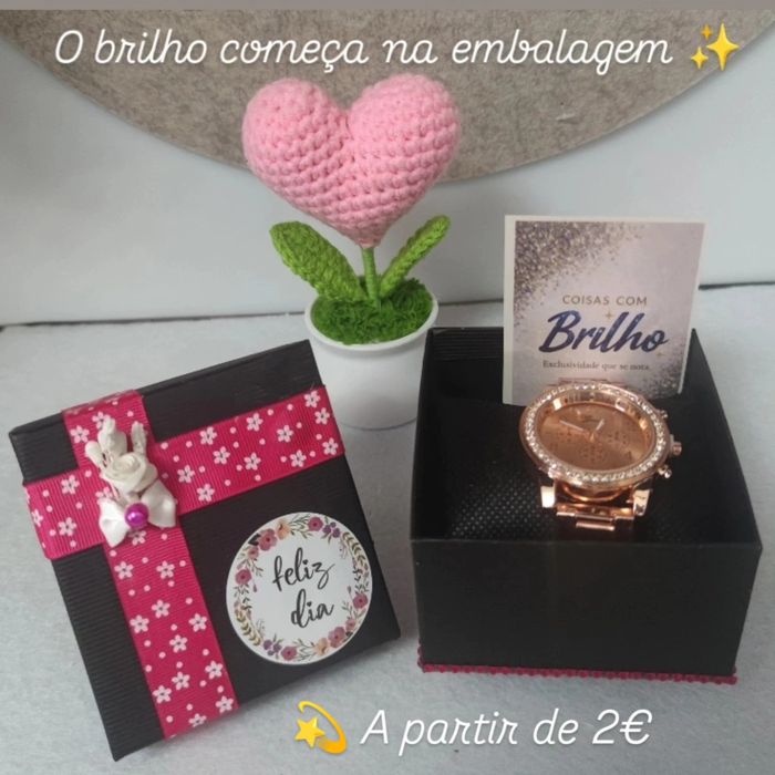 Relógio de luxo em aço inoxidável