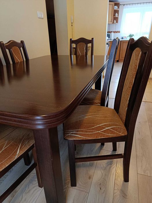 Komplet stół i 6 krzeseł drewniane Szymański Meble
