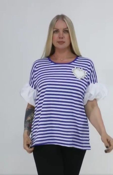 Футболка в смужку турція бавовна