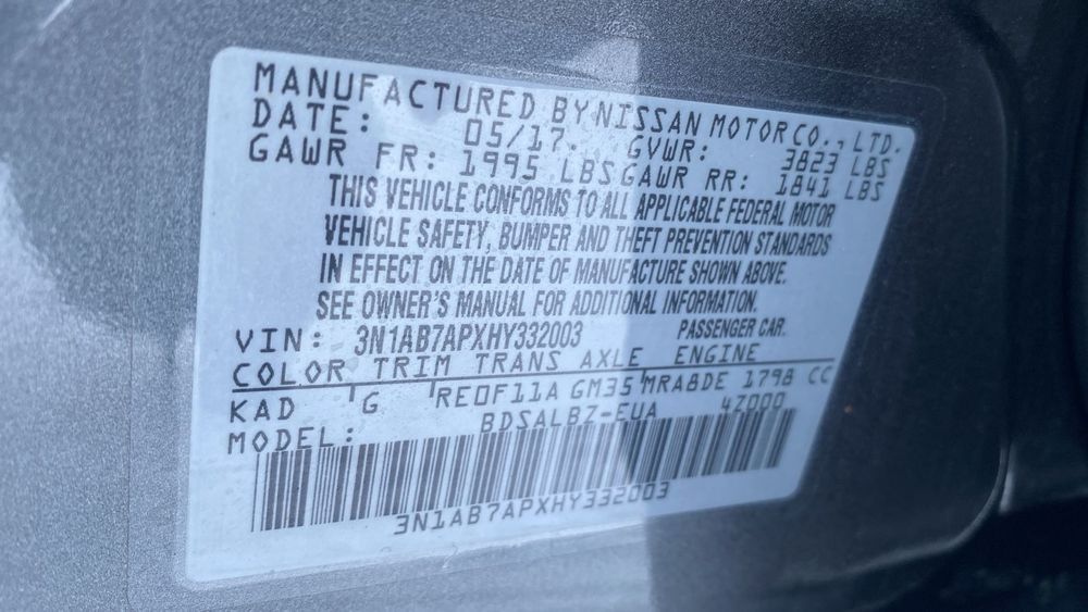 Продам Nissan sentra 2017