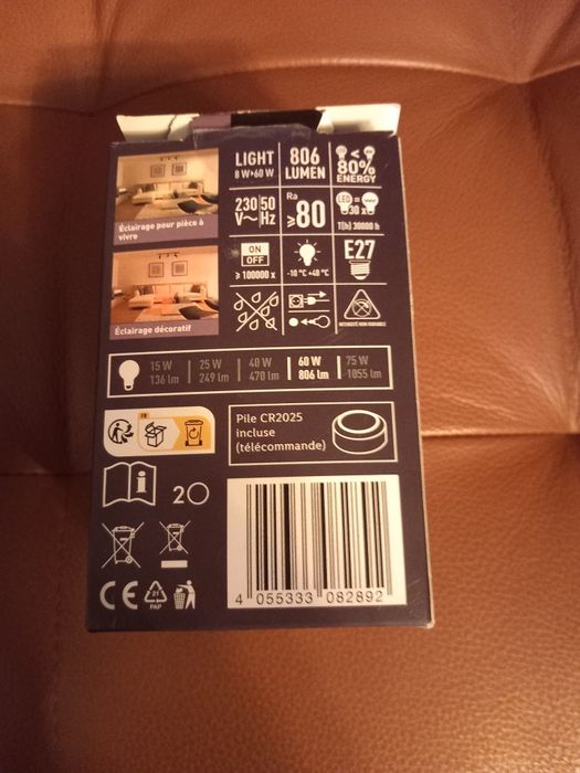 Żarówka E27 LED Ozdobna + Pilot 16 Kolor Livarno