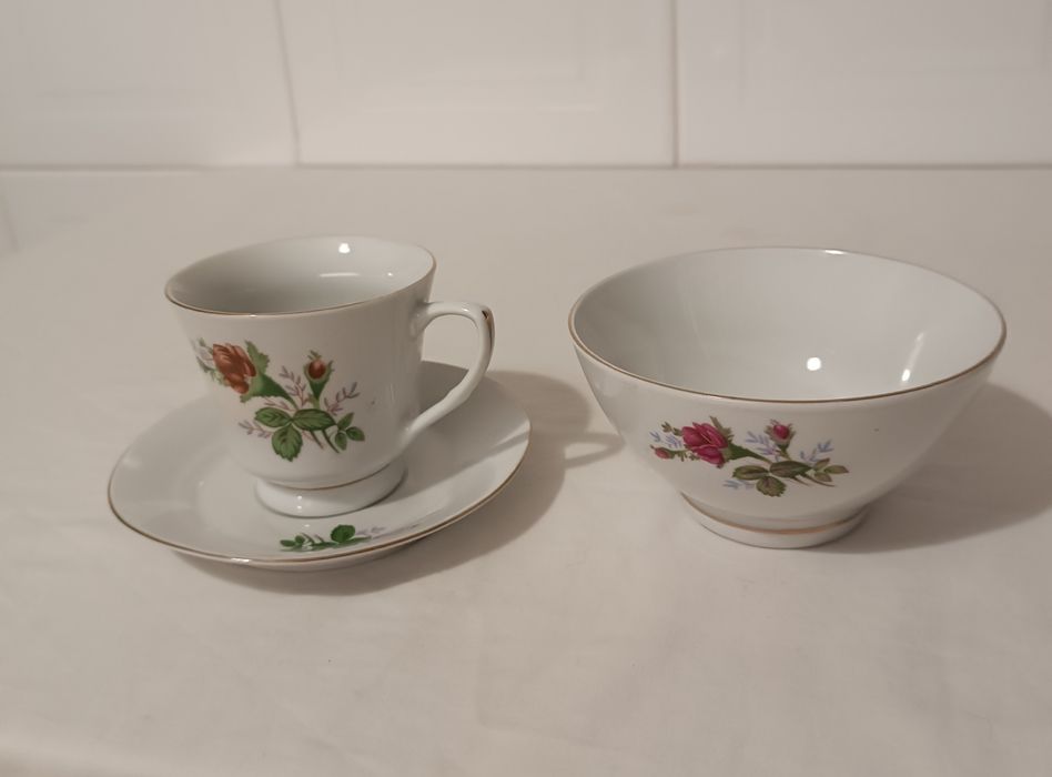 Chávena de Chá e Taça. Porcelana Chinesa