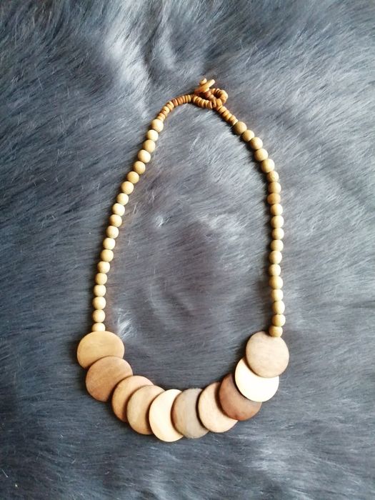 Naszyjnik w stylu Vintage drewniany