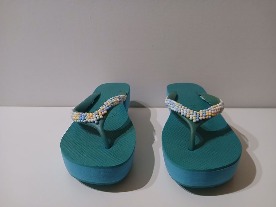 Havaianas altas verde água