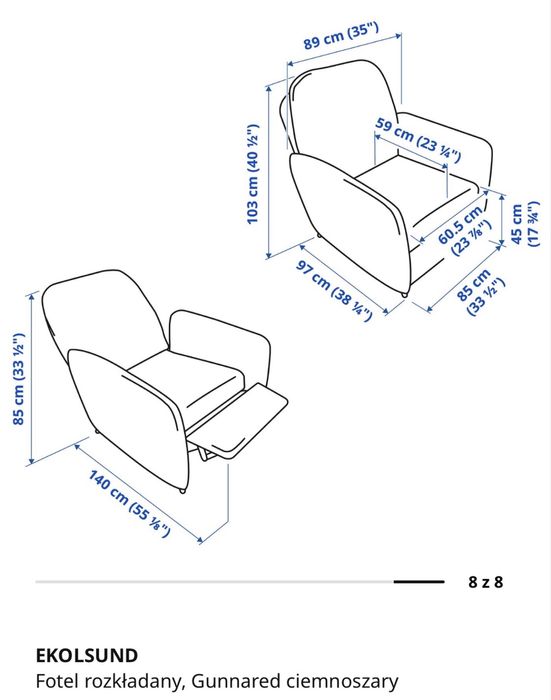 Fotel Ikea Ekolsund