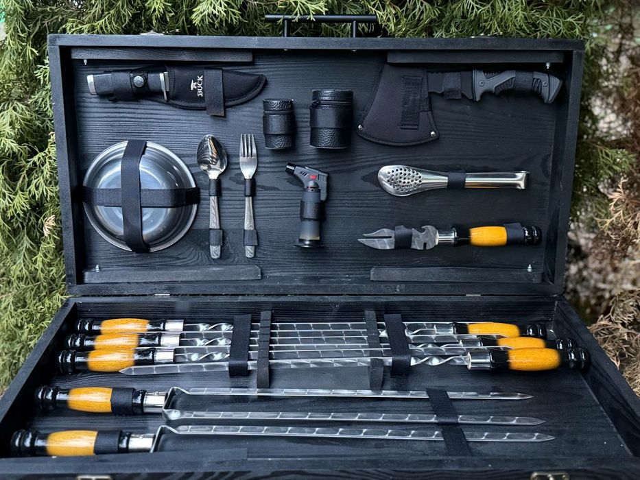 Шампура в кейсе футляре на подарок мужу мужчине куму отцу