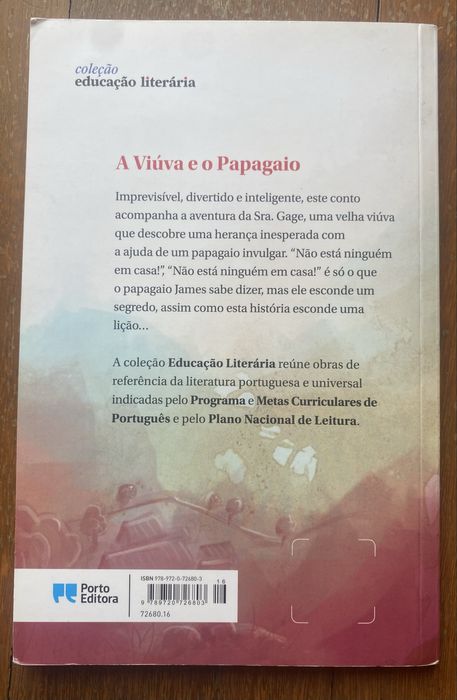 Livro a viuva e o papagaio