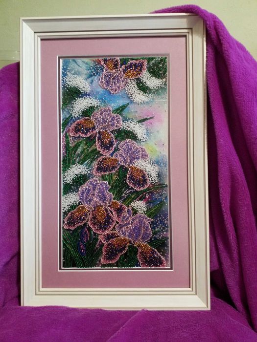 Вишивка бісером "Півники"