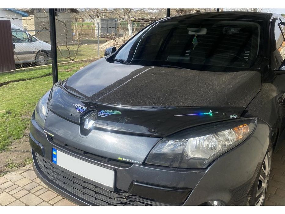 Renault Megane 3 2009-2013 Дефлектор капота EuroCap