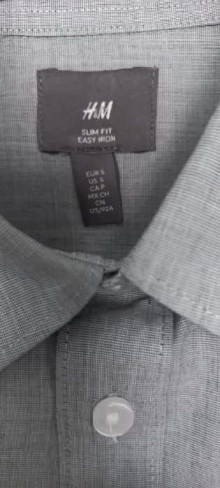 33. Jasnoszara elegancka koszula H&M do garnituru, r. 46/S
