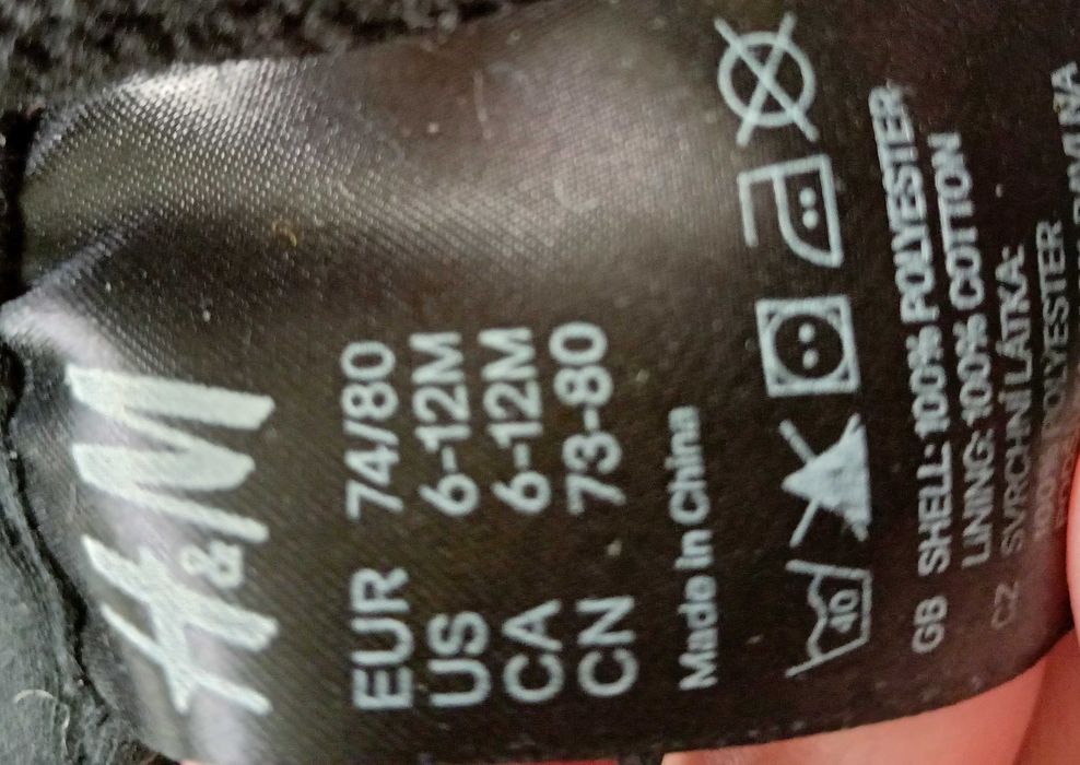 czapka z polaru H&M 74/80 ( 6-12 miesiecy)