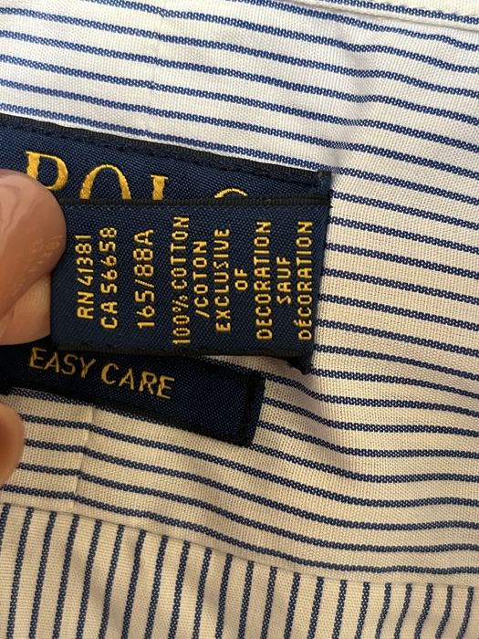 Polo ralph lauren сорочка | easy care | блакитна смужка | розмір M
