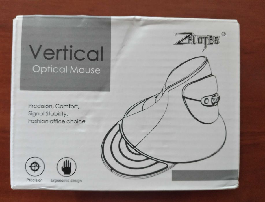 Вертикальна бездротова мишка Zelotes F-17