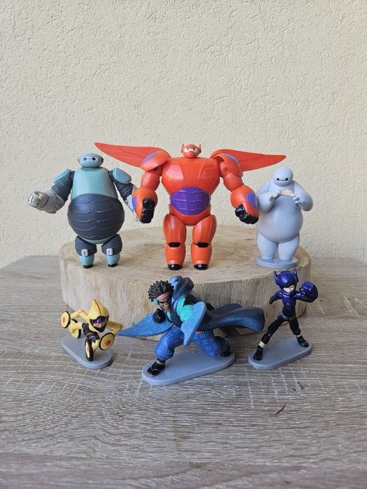 Disney Big Hero 6 Figures Lot - Baymax, Go Go, Hiro, Wasabi