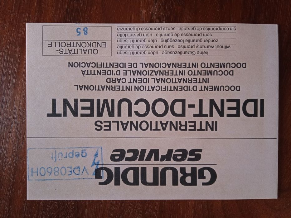 Manual instruções GRUNDIG CC450 CT4500 CH 4500R + certificado garantia