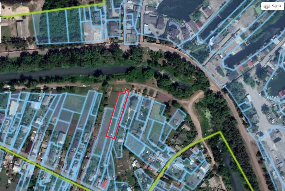 Земельна ділянка на березі водойми, Дахнівка
