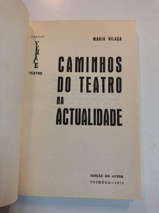 Caminhos do Teatro na actualidade, de Mário Vilaça