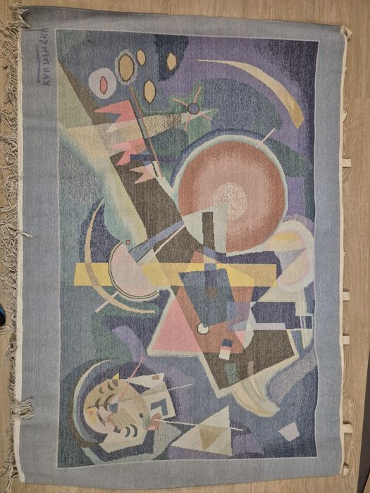 Tapete Artístico em Lã – Peça Única de Inspiração Kandinsky