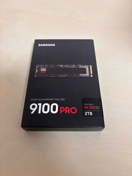 NOWY SSD SAMSUNG 9100 PRO 2 TB PCIe 5.0 M.2 NVMe  - zaplombowany Made in KOREA ODCZYT 14,700 MB/s  ZAPIS 13,400 MB/s