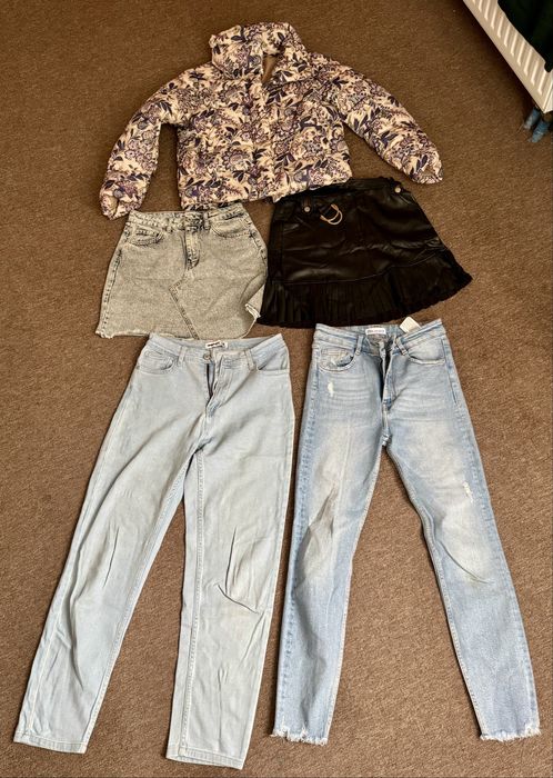 Куртка джинсы юбка 170см