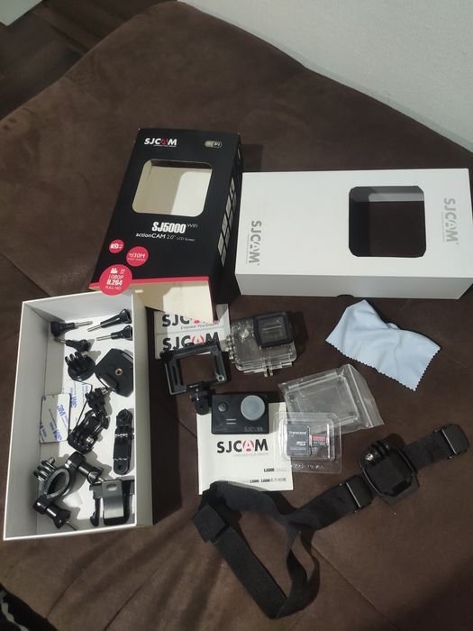 Екшн-камера SJCAM SJ5000 4K, карта 32 ГБ + набір кріплень