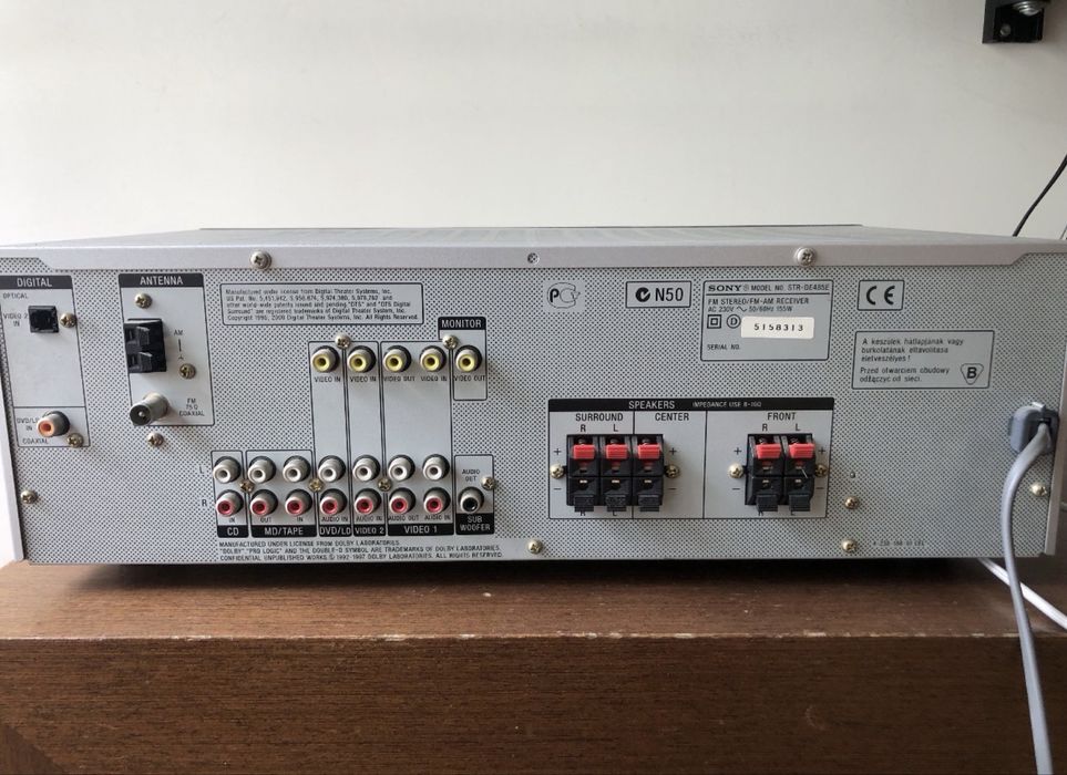 Amplificador Receiver Sony STR-DE485E 5.1 Dolby Digital / DTS