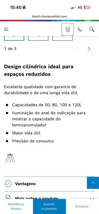 Termoacumulador Bosch 110L