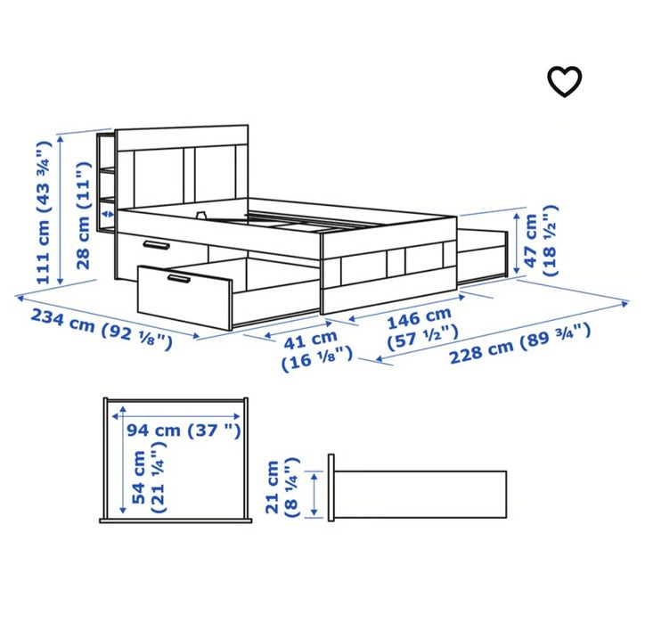 Cama de casal com cabeceira