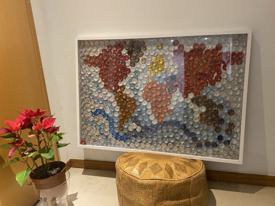 Quadro 3D emoldurado 105x75 cm