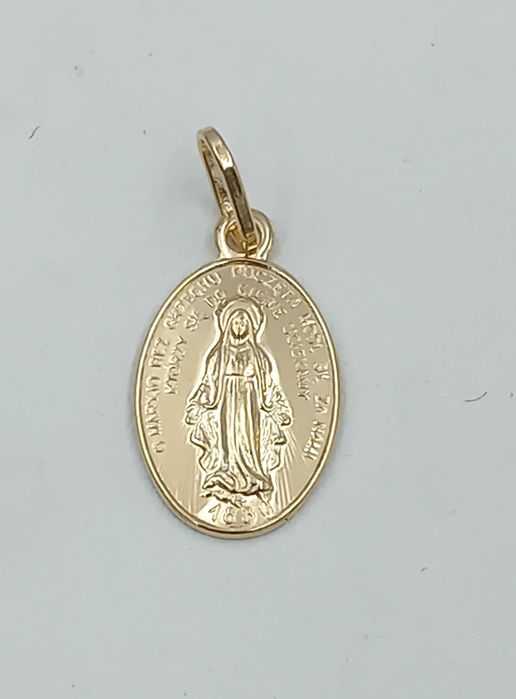 Złota zawieszka CUDOWNY MEDALIK Matka Boska próba 585 NOWA/ Fajne Okazje