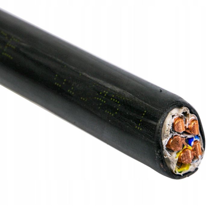 Kabel przewód miedziany ziemny 5x10 drut 17m.
