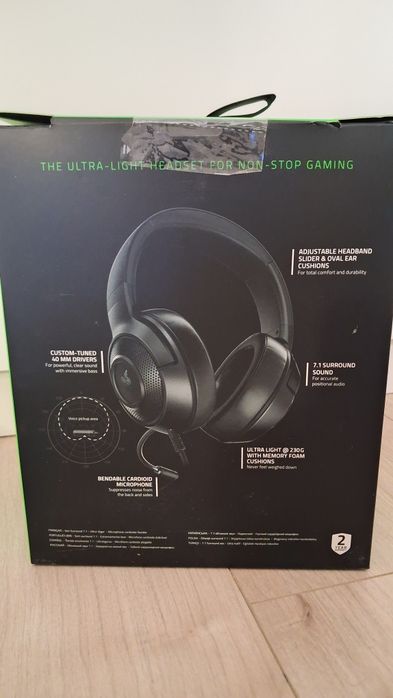 Słuchawki Gaming razer kraken x lite