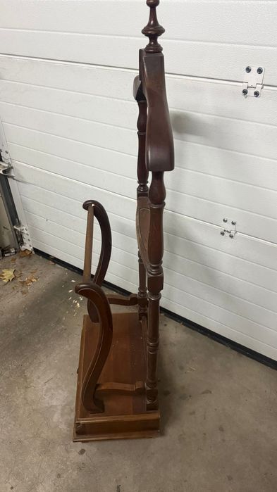 Cabideiro de Chão/Manequim de Alfaiate em Madeira Maciça Vintage