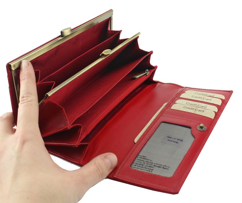 duży portfel damski skórzany