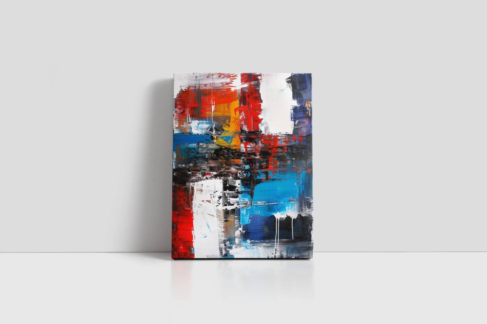 Obraz na płótnie "Abstrakcyjne Linie i Kolory" 75x100 cm