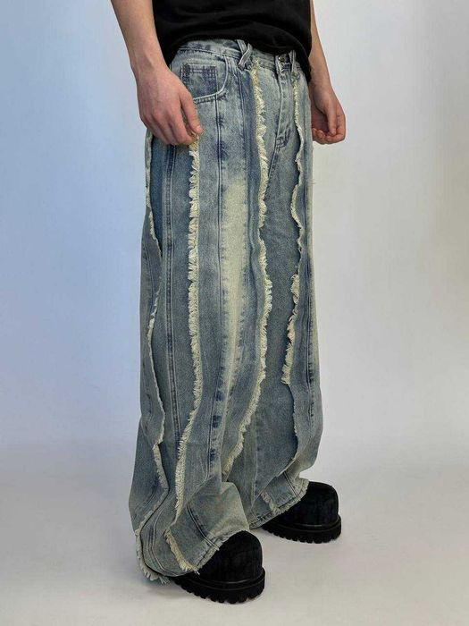 Distressed baggy custom jeans голубі штани джинси M L S