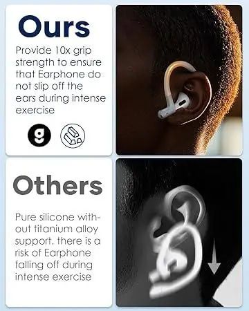 Завушники Gcioii Memory Titanium Alloy для AirPods Pro 2&1, AirPods 3