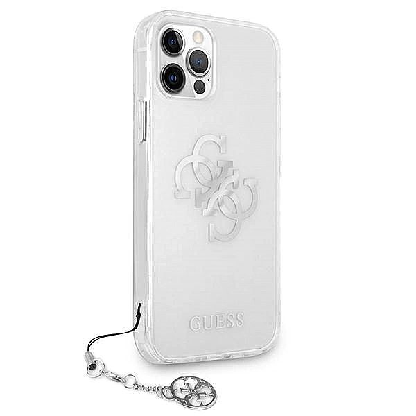 Etui Guess 4G Silver Charms Collection na iPhone 12 Pro Max - przezroc