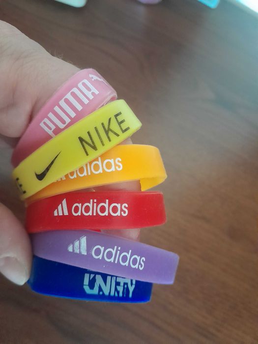 Браслет силиконовый фирмы Adidas, Nike, Puma
