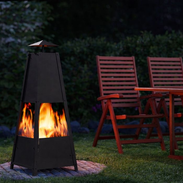 KOMINEK Ogrodowy PALENISKO TARAS Grill Piramida Piecyk Na drewno