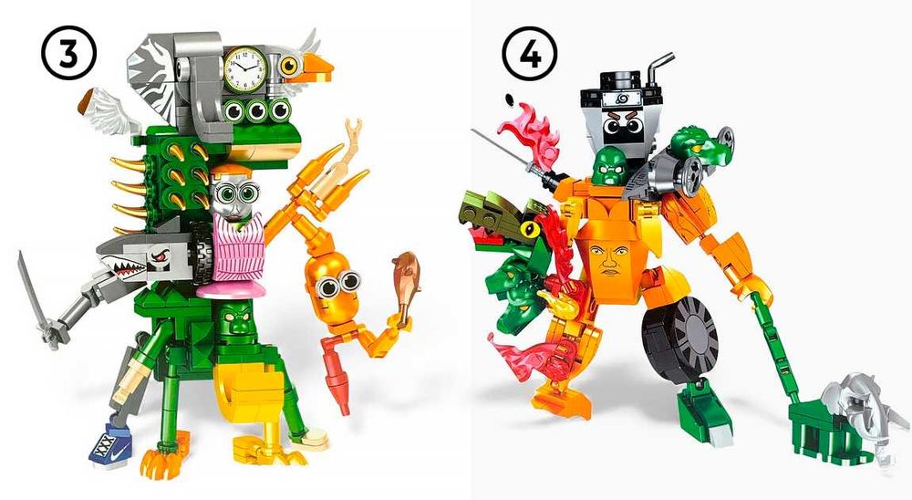 Лего Брейнрот Мега-герой 5в1. 311 деталей. 4 вида. Lego Brainrot